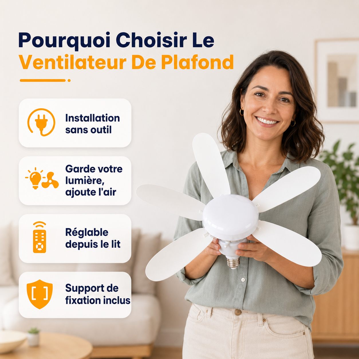 Ventilateur de plafond